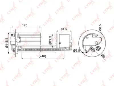 LF-1075M LYNXAUTO Топливный фильтр