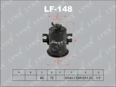LF-148 LYNXAUTO Топливный фильтр