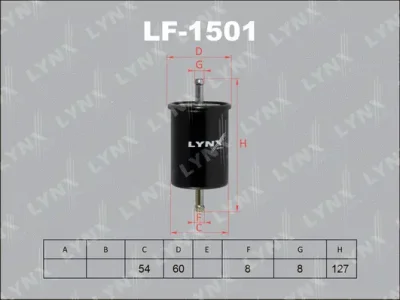 LF-1501 LYNXAUTO Топливный фильтр