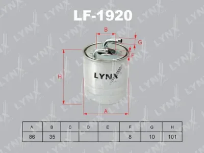 LF-1920 LYNXAUTO Топливный фильтр