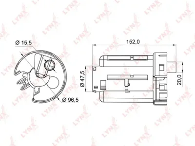 LF-365M LYNXAUTO Топливный фильтр