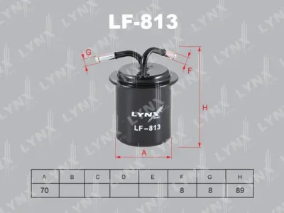 LF-813 LYNXAUTO Топливный фильтр