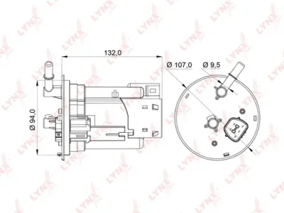 LF-957M LYNXAUTO Топливный фильтр