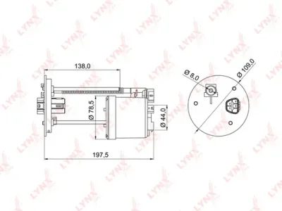 LF-982M LYNXAUTO Топливный фильтр