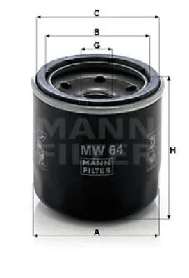 MW 64 MANN Масляный фильтр