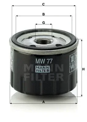 MW 77 MANN Масляный фильтр
