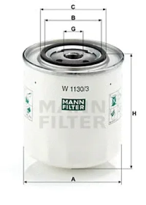 W 1130/3 MANN Масляный фильтр