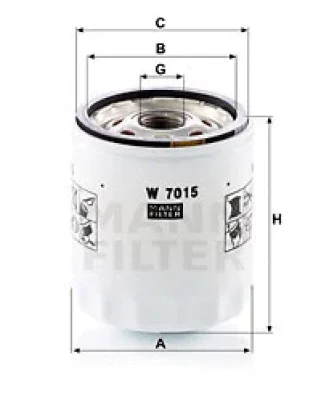 W 7015 MANN Масляный фильтр