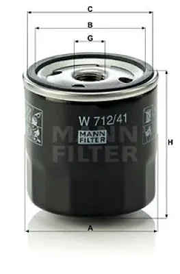 W 712/41 MANN Масляный фильтр