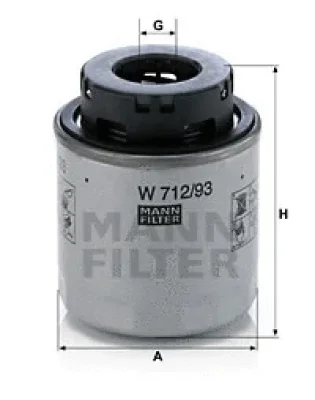 Масляный фильтр MANN W 712/93