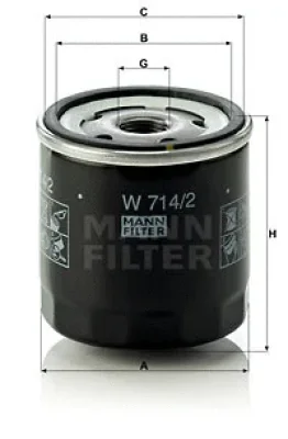 Масляный фильтр MANN W 714/2