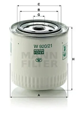 Масляный фильтр MANN W 920/21