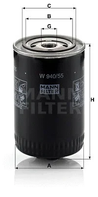W 940/55 MANN Масляный фильтр