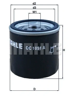 OC 1051 A KNECHT/MAHLE Масляный фильтр