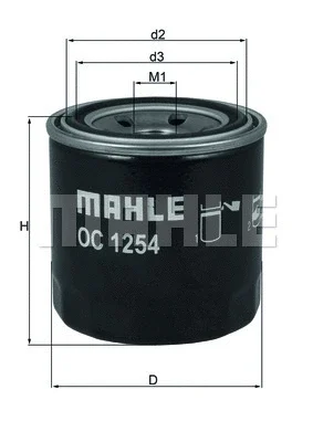 OC 1254 KNECHT/MAHLE Масляный фильтр