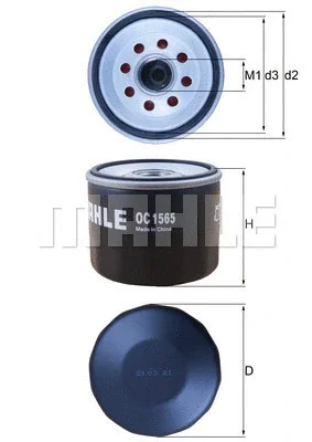 OC 1565 KNECHT/MAHLE Масляный фильтр