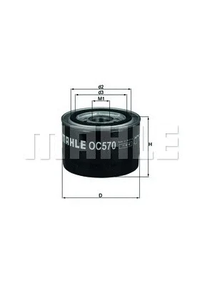 OC 570 KNECHT/MAHLE Масляный фильтр