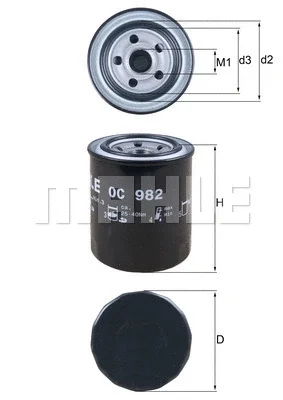 OC 982 KNECHT/MAHLE Масляный фильтр