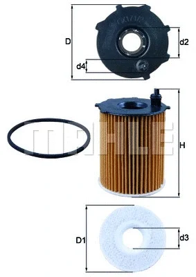 OX 171/2D KNECHT/MAHLE Масляный фильтр