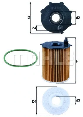 OX 171/2D1 KNECHT/MAHLE Масляный фильтр