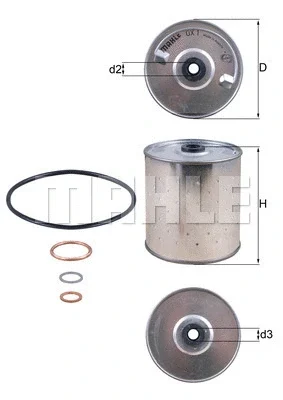 OX 1D KNECHT/MAHLE Масляный фильтр