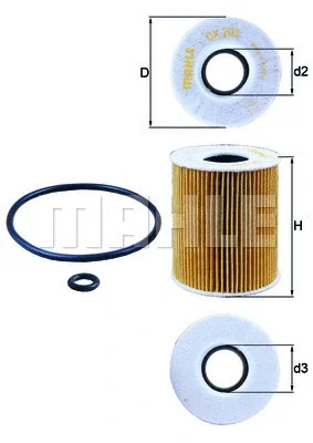 OX 203D KNECHT/MAHLE Масляный фильтр