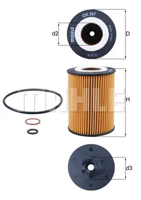 OX 367D KNECHT/MAHLE Масляный фильтр