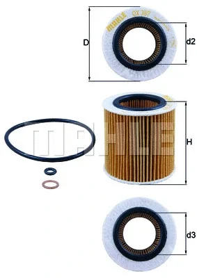 OX 387D KNECHT/MAHLE Масляный фильтр