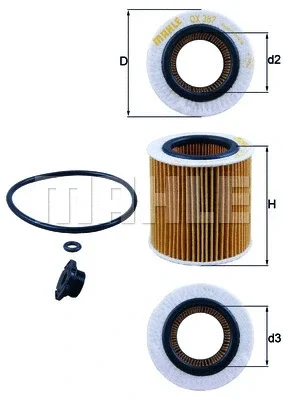 OX 387D1 KNECHT/MAHLE Масляный фильтр