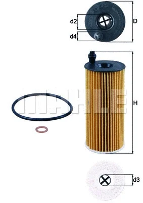 OX 404D KNECHT/MAHLE Масляный фильтр