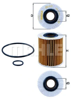 OX 413D1 KNECHT/MAHLE Масляный фильтр