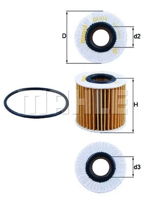 OX 414D2 KNECHT/MAHLE Масляный фильтр