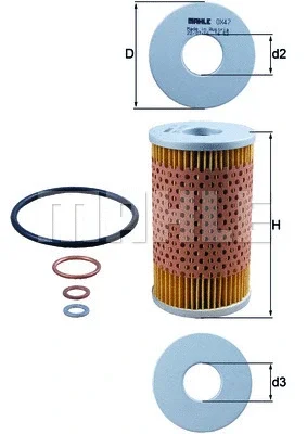 OX 47D KNECHT/MAHLE Масляный фильтр