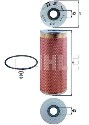 OX 72D KNECHT/MAHLE Масляный фильтр