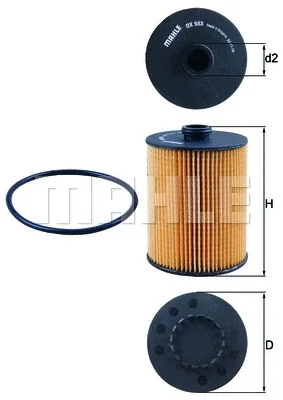 Масляный фильтр KNECHT/MAHLE OX 983D