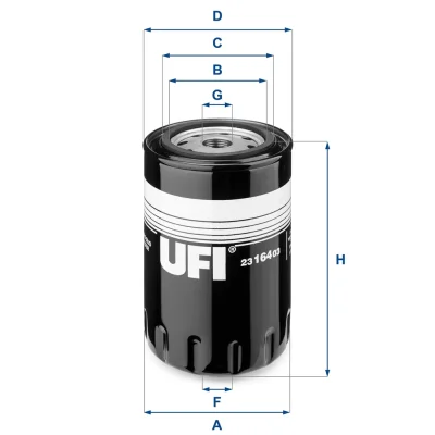 Масляный фильтр UFI 23.164.03