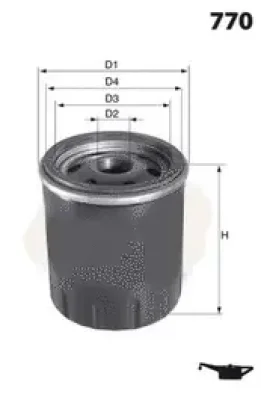 ELH4095 MECAFILTER Масляный фильтр