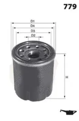 ELH4419 MECAFILTER Масляный фильтр