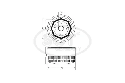 SM 125 SCT GERMANY Масляный фильтр