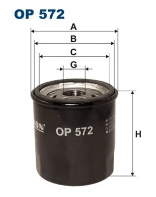 Масляный фильтр FILTRON OP572