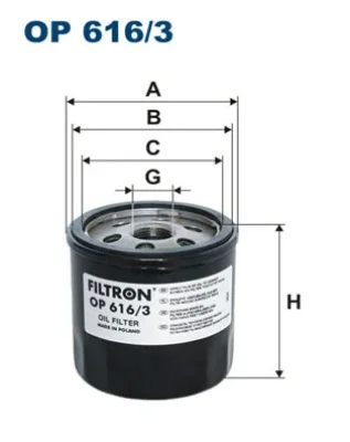 OP616/3 FILTRON Масляный фильтр