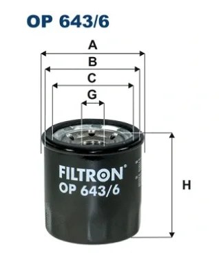 Масляный фильтр FILTRON OP643/6
