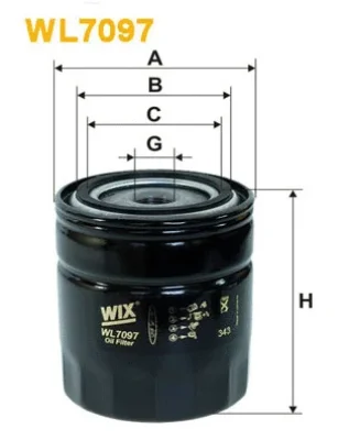 WL7097 WIX Масляный фильтр