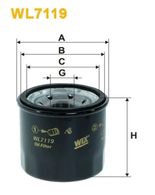 Масляный фильтр WIX WL7119