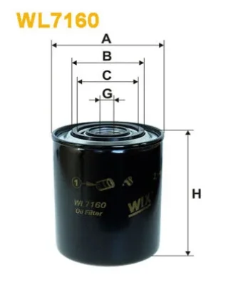 Масляный фильтр WIX WL7160