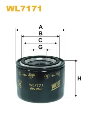 WL7171 WIX Масляный фильтр