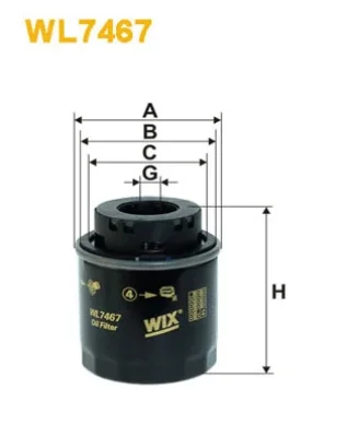 Масляный фильтр WIX WL7467