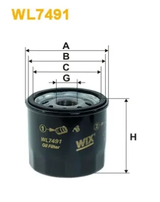 Масляный фильтр WIX WL7491