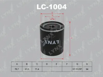 LC-1004 LYNXAUTO Масляный фильтр