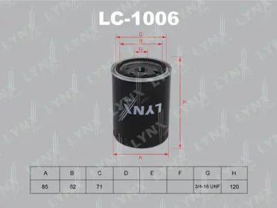 LC-1006 LYNXAUTO Масляный фильтр